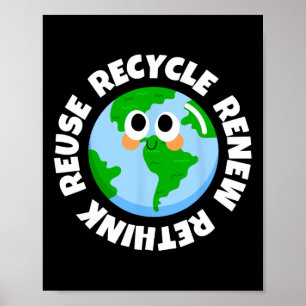 Recycle Reuse Renew Rethink Crisis Environmental E Poster