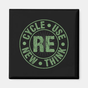 Recycle reuse renew rethink crisis environmental magnet