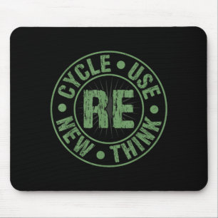 Recycle reuse renew rethink crisis environmental mouse pad