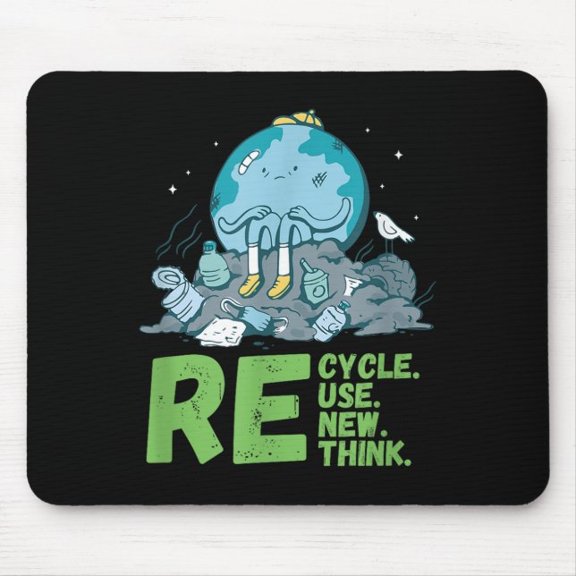 Recycle Reuse Renew Rethink Earth Day 2024 Activis Mouse Pad (Front)
