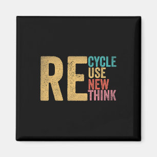 Recycle Reuse Renew Rethink Earth Day 5  Magnet