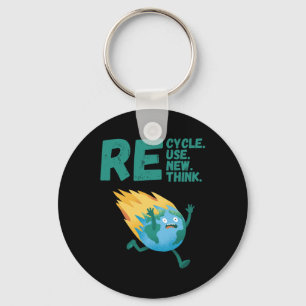 Recycle Reuse Renew Rethink Earth Day Activism 1 Key Ring