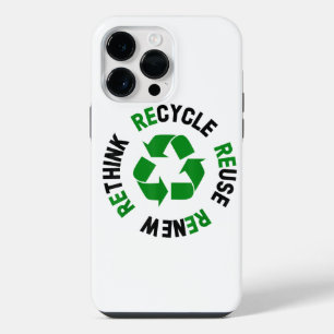 Recycle Reuse Renew Rethink Earth Day Environmenta iPhone 14 Pro Max Case