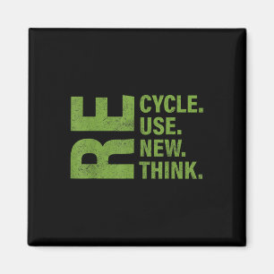 Recycle Reuse Renew Rethink Earth Day Environmenta Magnet