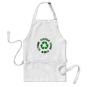 Recycle Reuse Renew Rethink Earth Day Environmenta Standard Apron