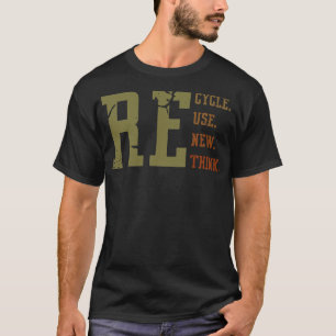 Recycle Reuse Renew Rethink Vintage Retro Text T-Shirt