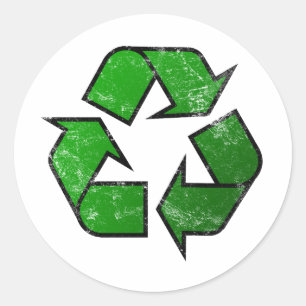 Recycle & Reuse Symbol - Save The Planet Classic Round Sticker