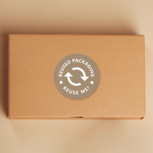 Recycle & Reused packaging - Reuse me Sticker (Recycle & Reused packaging - Reuse me Sticker)