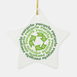 Recycle sign custom ornament