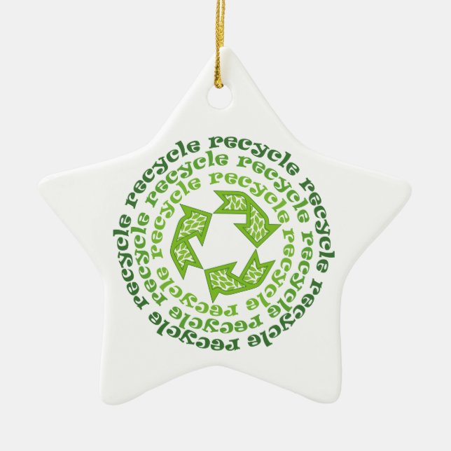 Recycle sign  custom ornament (Front)