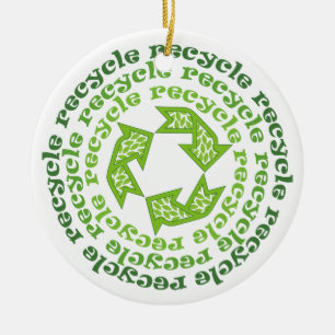 Recycle sign custom ornament