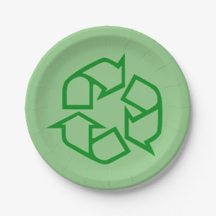 Recycle Sign Paper Plates