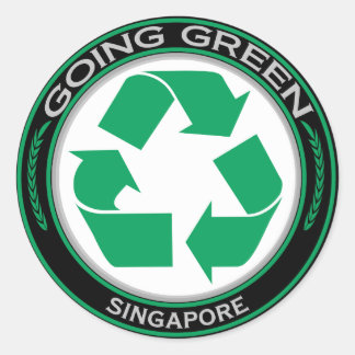Recycle Singapore Classic Round Sticker