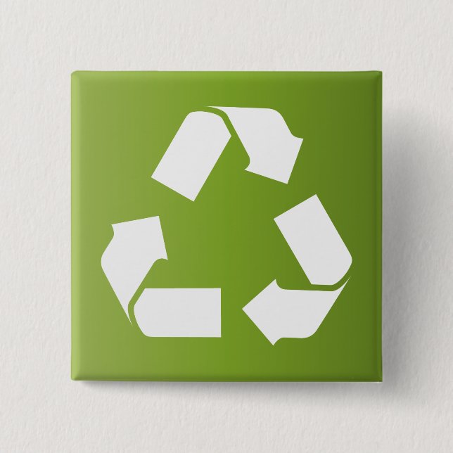 RECYCLE SYMBOL 15 CM SQUARE BADGE (Front)