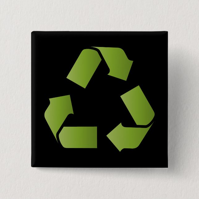 RECYCLE SYMBOL 15 CM SQUARE BADGE (Front)