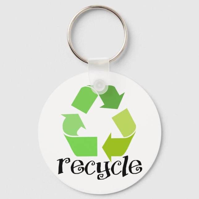 Recycle Symbol! Key Ring (Front)