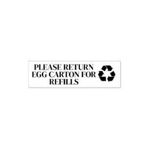 Recycle symbol Please return carton egg Self-inking Stamp
