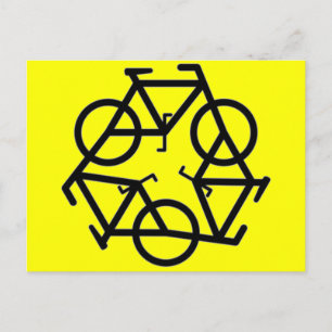 Recycle symbol postcard