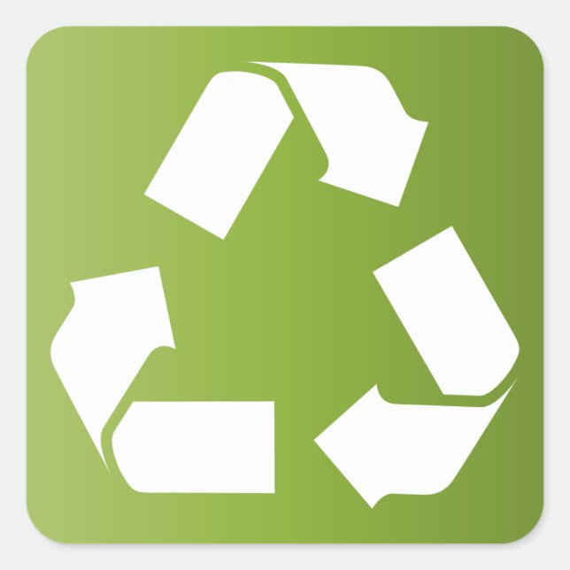 RECYCLE SYMBOL SQUARE STICKER (Front)