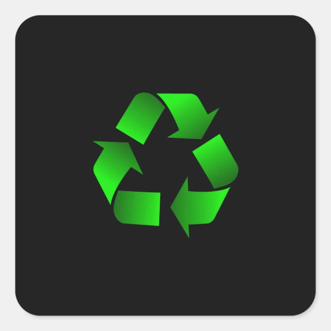 Recycle Symbol Square Sticker (Front)