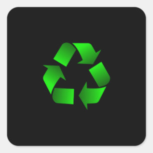 Recycle Symbol Square Sticker