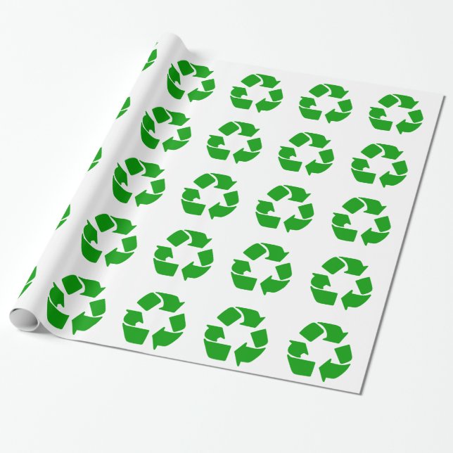 Recycle Symbol Wrapping Paper (Unrolled)