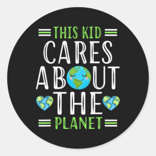 Recycle This Kid Cares Planet Save World Hour Eart Classic Round Sticker