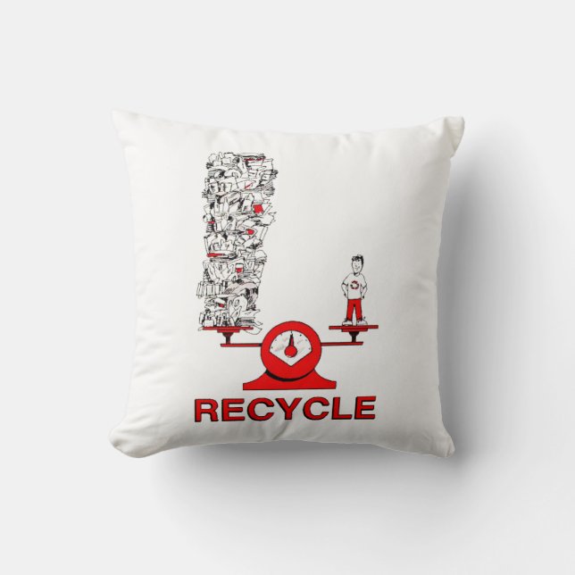 Recycle Trash Pillow (Front)