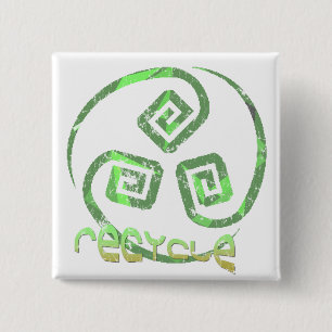 Recycle Tribal button