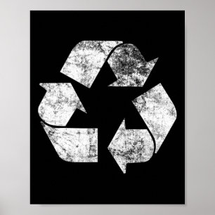 Recycle Vintage Recycling Shirt Gift Earth Day Men Poster