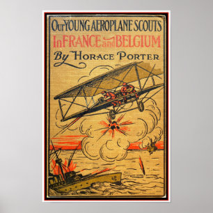 RECYCLED ART: 1917 CHILDRENS' BOOK COVER 'EUROPE' POSTER