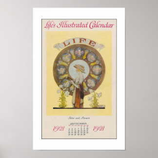 RECYCLED ART: 1921 Calendar leaf Poster