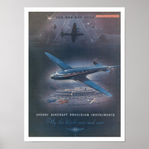 RECYCLED ART: WWII AVIATION ADVERTISING  POSTER