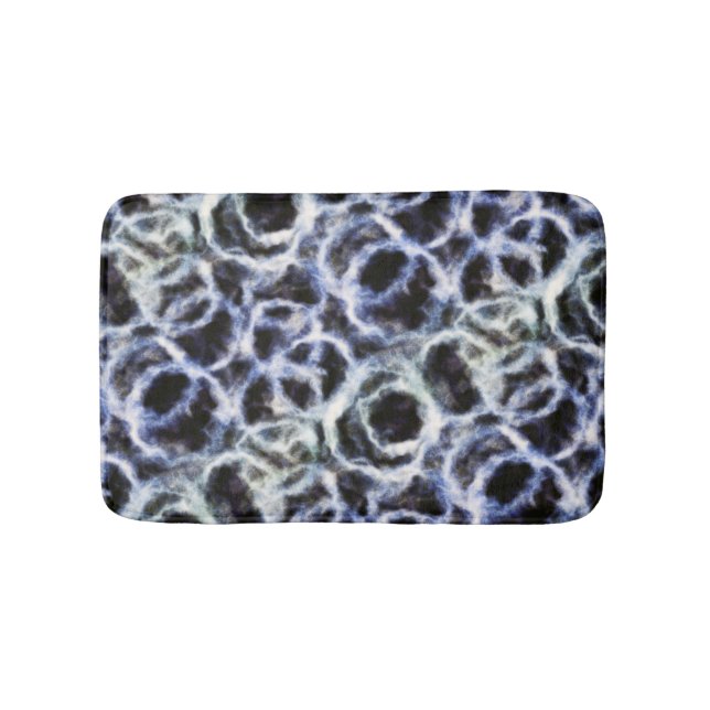 recycled indigo shibori : bath mat (Front)