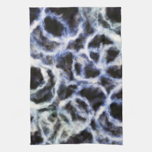 recycled indigo shibori : tea towel