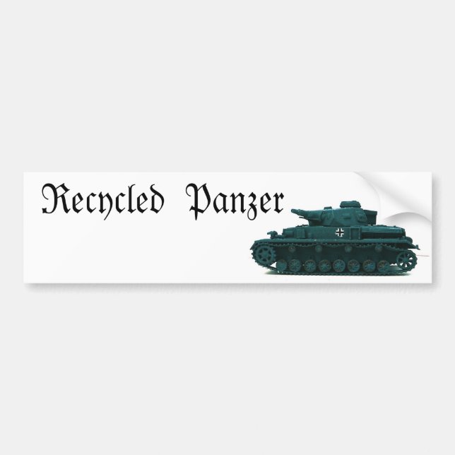 Recycled  Panzer Bumper Sticker (Front)