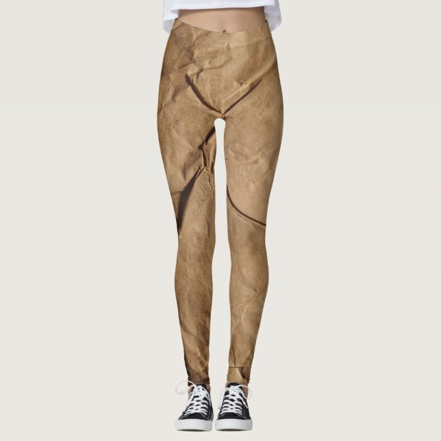 Recycled Paper: Eco-Friendly Texture. Leggings (Front)