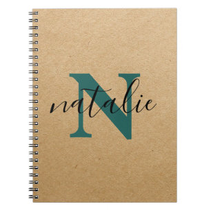 Recycled paper look personalised notebook
