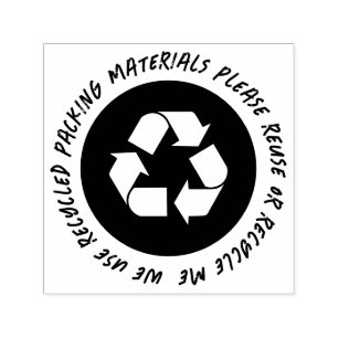 Recycled Reused Packaging Self-inking Stamp