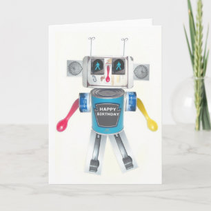 Recycled Robot birthday card