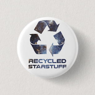 Recycled Star Stuff 3 Cm Round Badge