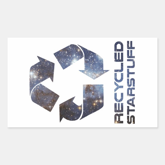 Recycled Star Stuff Rectangular Sticker (Front)