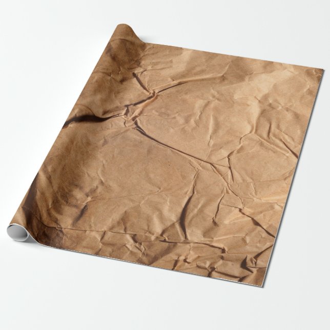 Recycled wrapping paper. Texture. Paper (Unrolled)