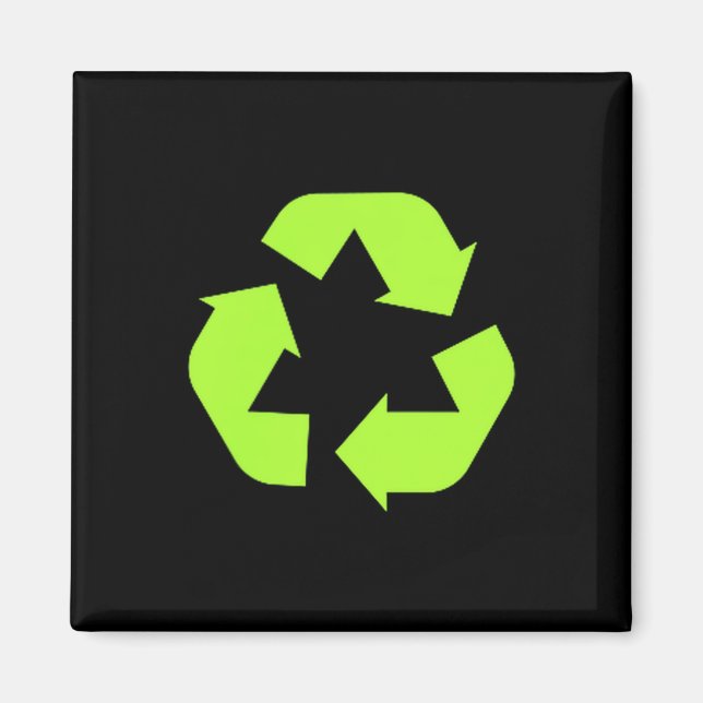Recycles Earth Environmental Sustainability Recycl Magnet (Front)