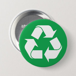 Recycling  7.5 cm round badge