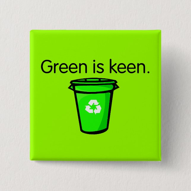 Recycling Awareness Button | Pin (Front)