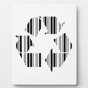 RECYCLING BAR CODE Recycle Barcode Pattern Design Plaque