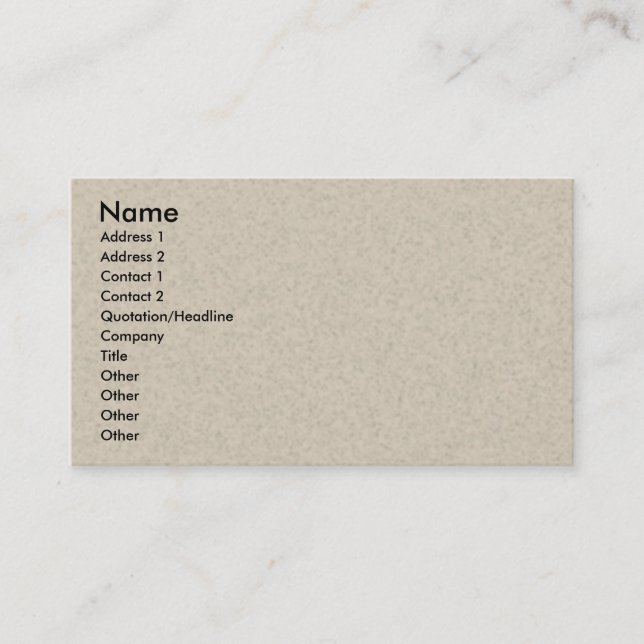 Recycling Business Card (Front)
