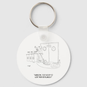 Recycling Cartoon 9265 Key Ring