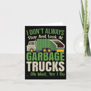Recycling Day Kids Funny Garge Truck Toddler Recyc Card